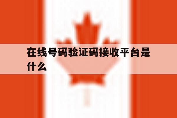 在线号码验证码接收平台是什么 在线号码验证码接收平台是什么