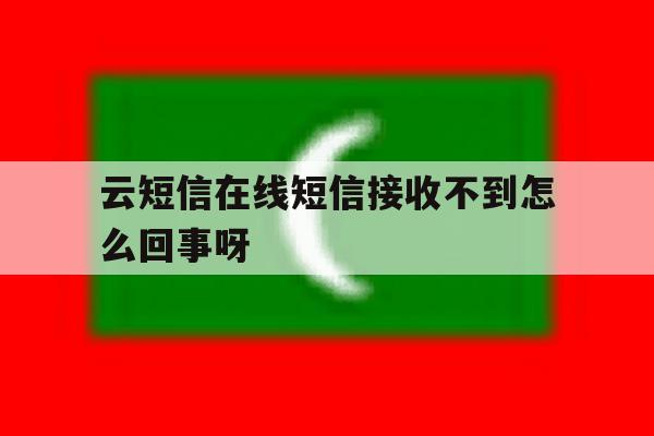 云短信在线短信接收不到怎么回事呀 云短信在线短信接收不到怎么回事呀