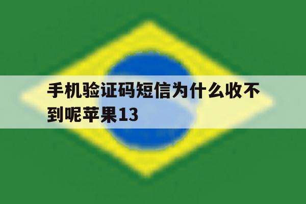 关于手机验证码短信为什么收不到呢苹果13的信息 关于手机验证码短信为什么收不到呢苹果13的信息