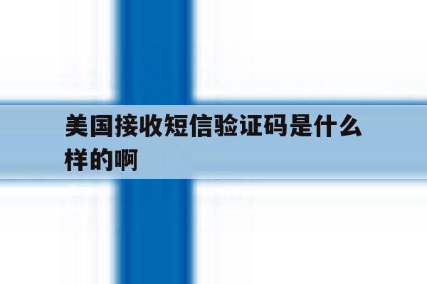 美国接收短信验证码是什么样的啊 美国接收短信验证码是什么样的啊