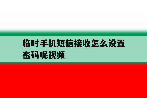 临时手机短信接收怎么设置密码呢视频 临时手机短信接收怎么设置密码呢视频