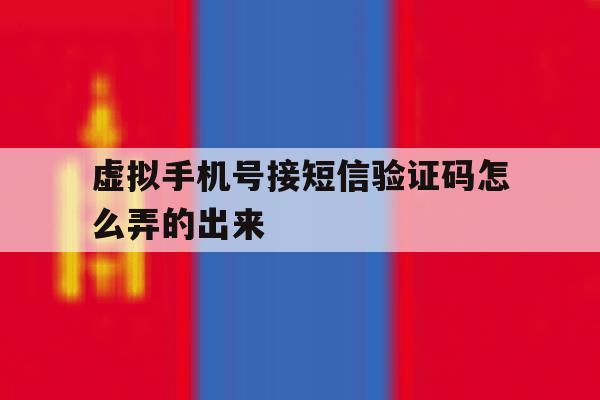 虚拟手机号接短信验证码怎么弄的出来 虚拟手机号接短信验证码怎么弄的出来