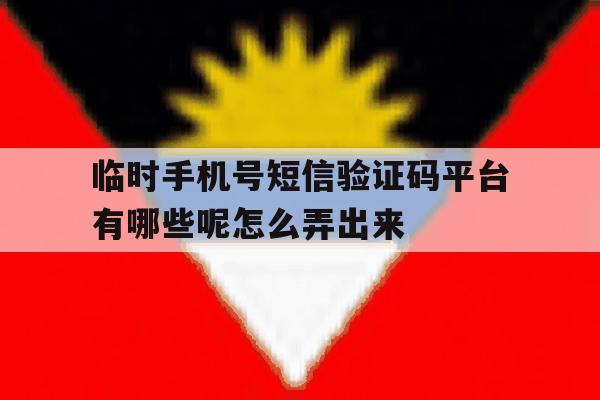 关于临时手机号短信验证码平台有哪些呢怎么弄出来的信息 关于临时手机号短信验证码平台有哪些呢怎么弄出来的信息